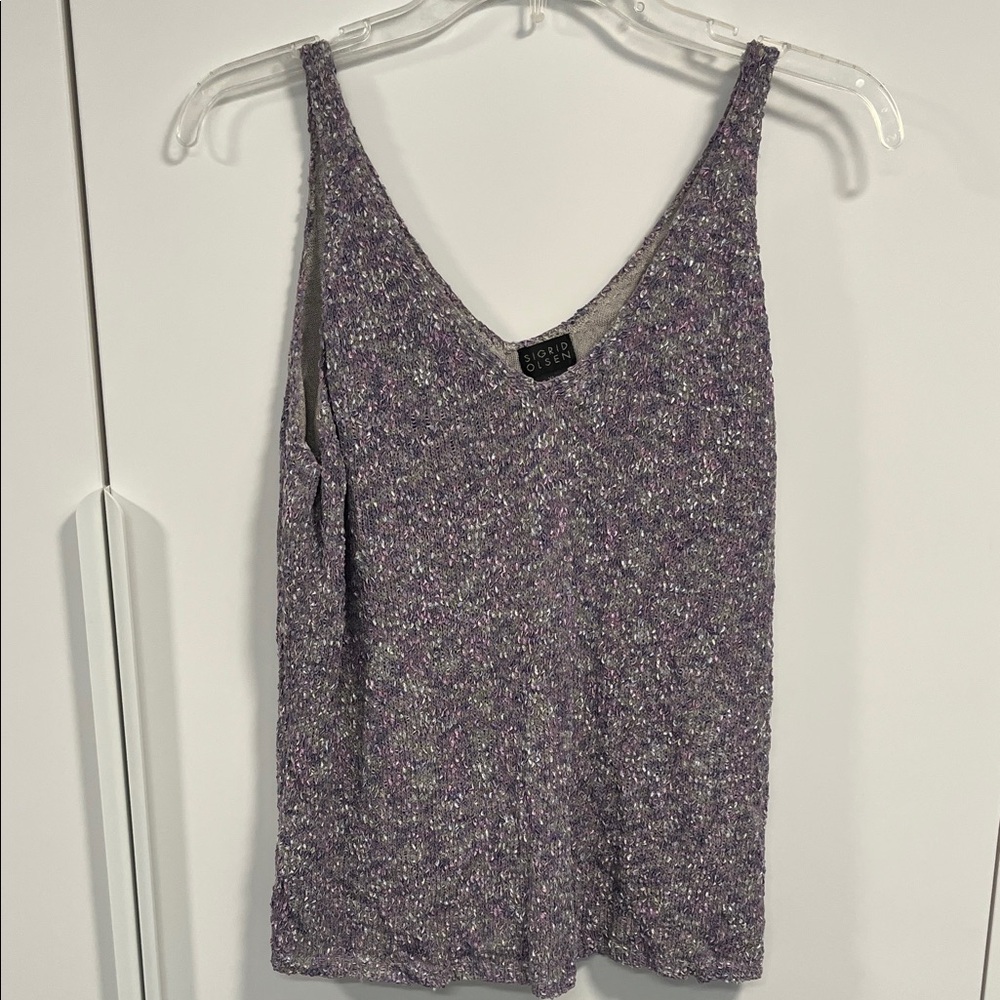 Sigrid Olsen NWT XL Textured Knit Tank – Tuscan Meadow Multi – $108 Retail
